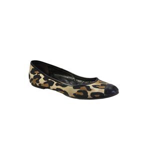Giuseppe Zanotti Design Womens Leopard Printed Ballet Flats Brown Size 39